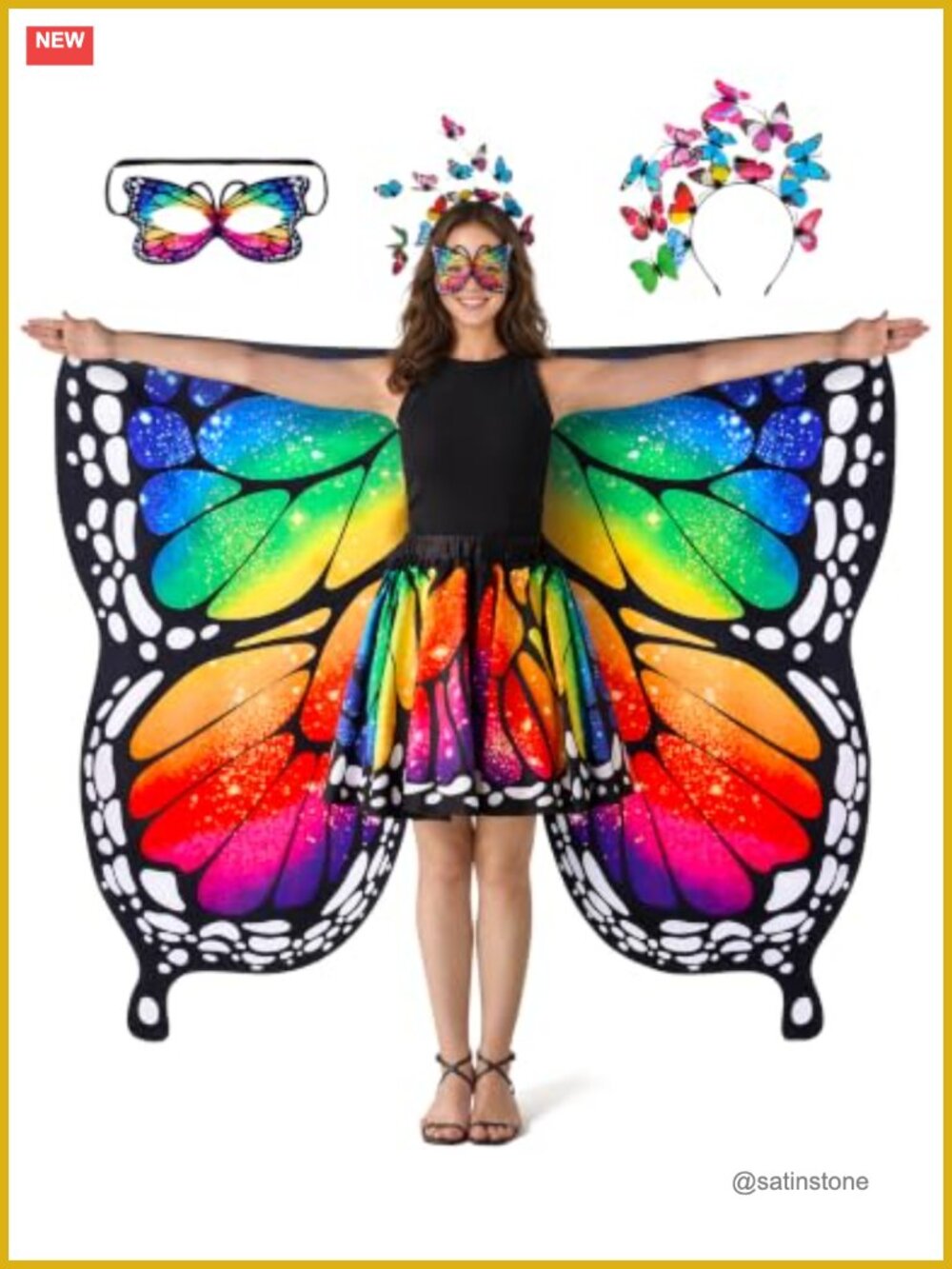 Butterfly Wings Costume Adult Chiffon Cosplay Halloween Party